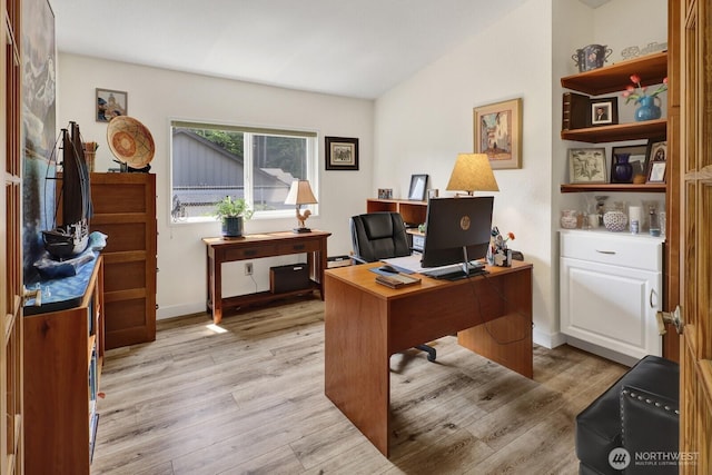 2610 E Section St Unit 25, Mount Vernon, WA 98274 - office space featuring light wood-style flooring and vaulted ceiling