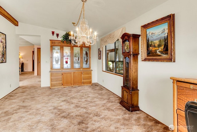 1427 100th St SW Unit 160, Everett, WA 98204 - dining room featuring carpet flooring and a chandelier