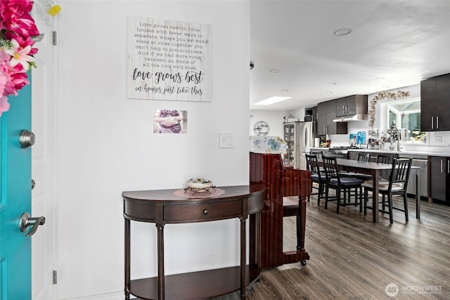 538 NW Ensign Dr, Oak Harbor, WA 98277 - dining room with dark wood-style flooring