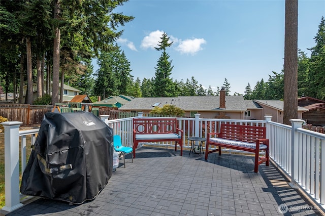 538 NW Ensign Dr, Oak Harbor, WA 98277 - view of patio featuring a grill and a playground