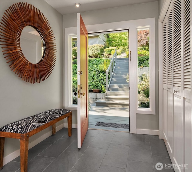 14830 Glen Acres Rd SW, Vashon, WA 98070 - doorway featuring tile patterned flooring and recessed lighting