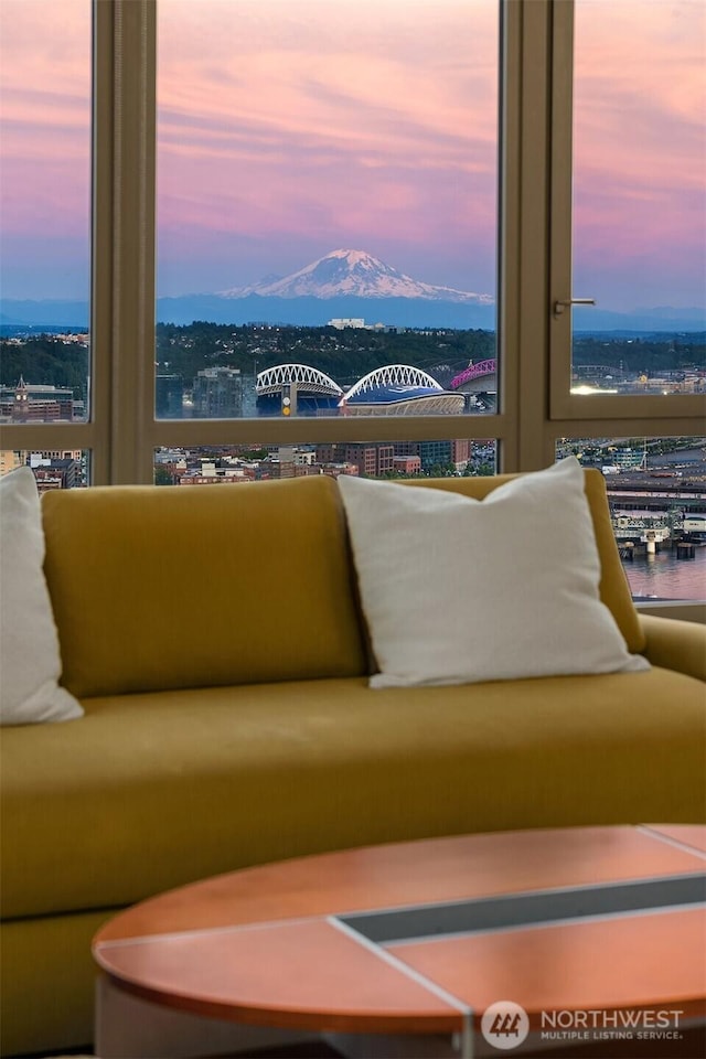 2125 1st Ave Unit 3003, Seattle, WA 98121 - interior space with mountains and nearby urban area