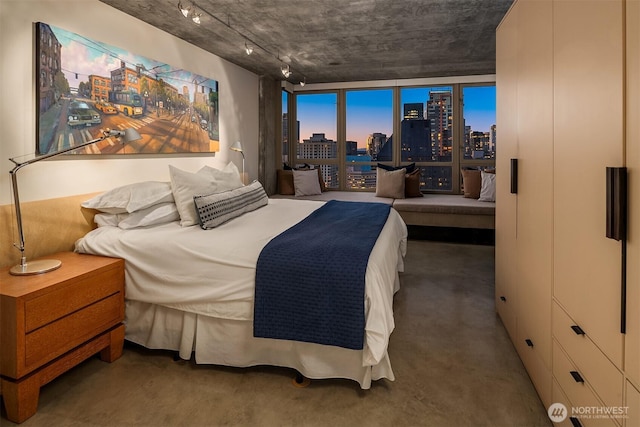 2125 1st Ave Unit 3003, Seattle, WA 98121 - bedroom featuring a view of skyline