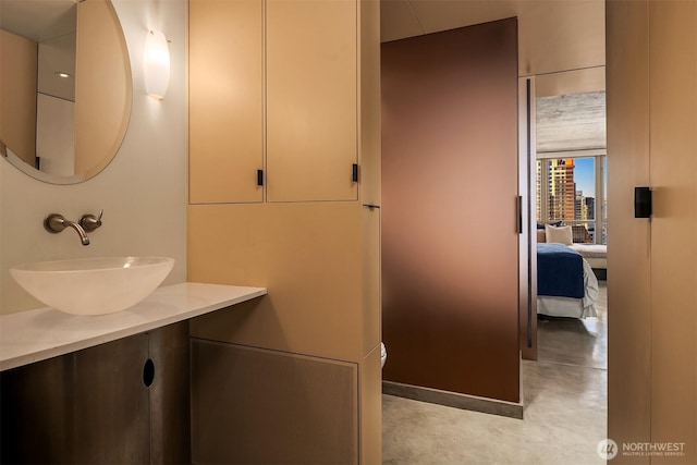2125 1st Ave Unit 3003, Seattle, WA 98121 - bathroom with concrete flooring and vanity