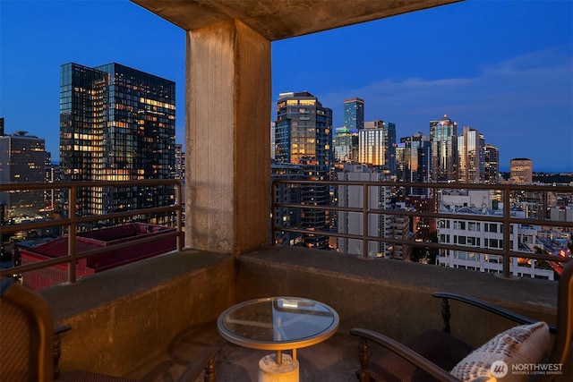 2125 1st Ave Unit 3003, Seattle, WA 98121 - balcony with a view of city lights