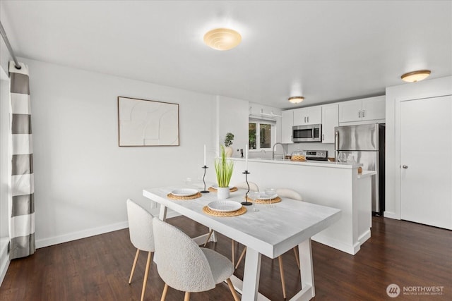 2636 22nd Ave W Unit 101, Seattle, WA 98199 - dining space with dark wood-style flooring