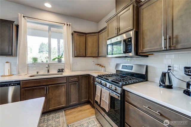 103N Trail Rd, Sedro Woolley, WA 98284 - kitchen with appliances with stainless steel finishes, plenty of natural light, light countertops, and recessed lighting