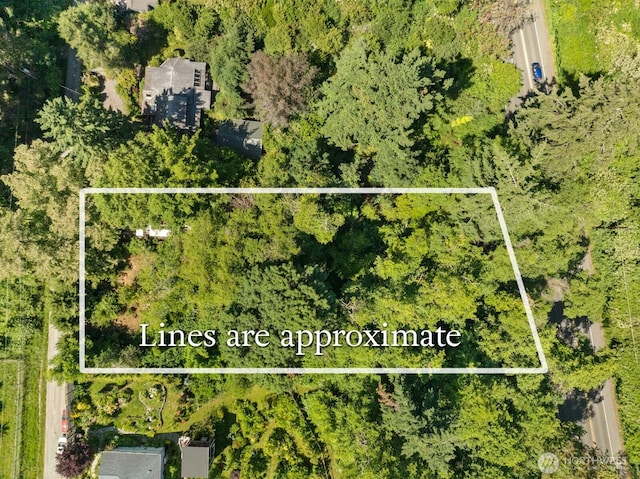 11230 Asta Ln SW, Vashon, WA 98070 - aerial view of property and surrounding area with property parcel outlined