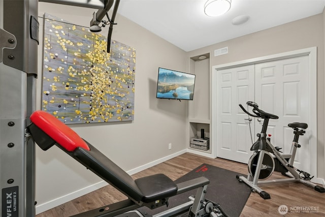 8812 NE 117th Pl, Kirkland, WA 98034 - exercise area with wood finished floors and baseboards
