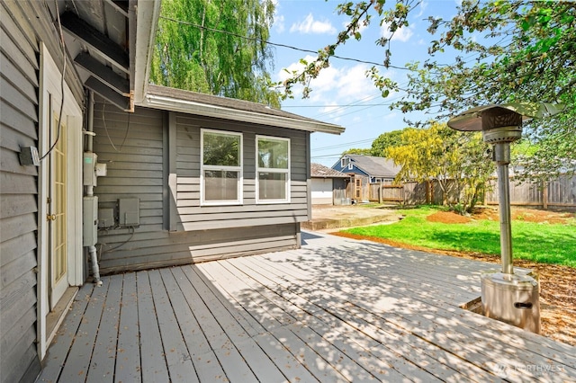2812 Nome St, Bellingham, WA 98225 - wooden terrace with a fenced backyard