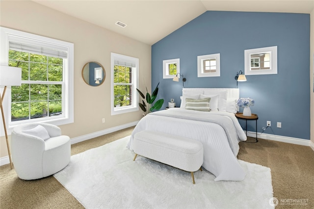 2621 NE Park Dr, Issaquah, WA 98029 - carpeted bedroom featuring baseboards and vaulted ceiling