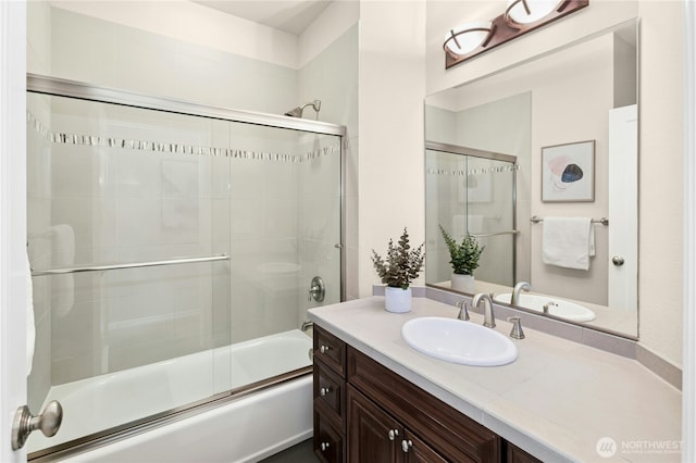 2621 NE Park Dr, Issaquah, WA 98029 - bathroom featuring vanity and shower / bath combination with glass door