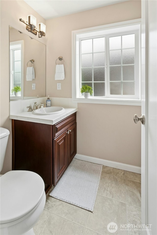 2621 NE Park Dr, Issaquah, WA 98029 - bathroom with vanity and tile patterned flooring