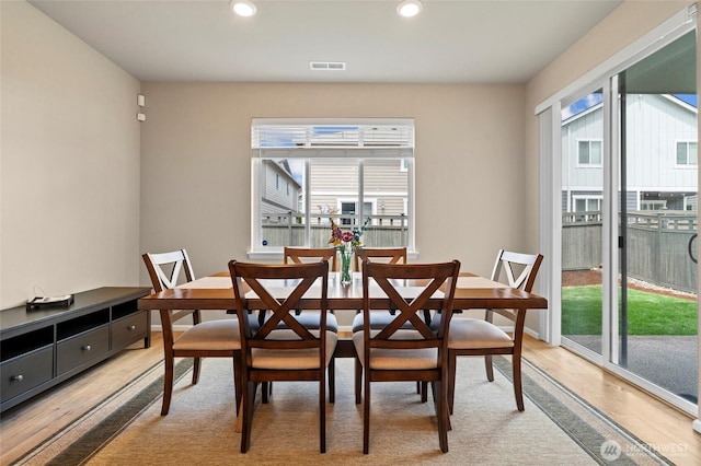 32803 Stuart Ave SE, Black Diamond, WA 98010 - dining space with light wood-style floors and recessed lighting