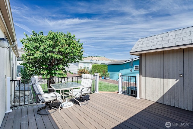 1700 Twin Peaks Dr Unit 71, Wenatchee, WA 98801 - wooden deck featuring outdoor dining area