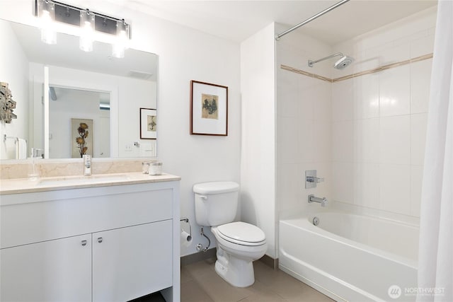 530 Broadway E Unit 612, Seattle, WA 98102 - bathroom with vanity, shower / bath combination, and tile patterned floors