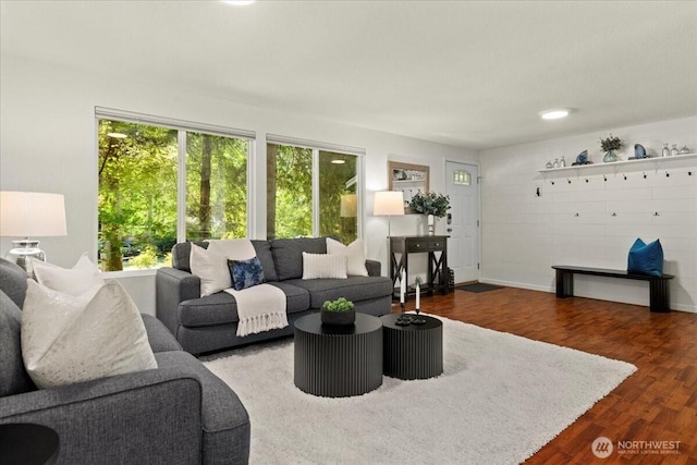 17019 426th Ave SE, North Bend, WA 98045 - living area with wood finished floors and baseboards