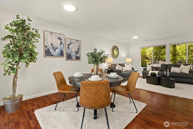 17019 426th Ave SE, North Bend, WA 98045 - dining area featuring wood finished floors and recessed lighting