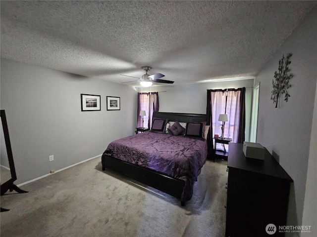 10924 SE 183rd Ct, Renton, WA 98055 - carpeted bedroom featuring multiple windows, a textured ceiling, and a ceiling fan