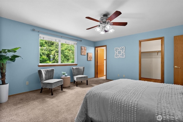 7207 Lakeside St SW, Olympia, WA 98512 - bedroom with carpet and ceiling fan