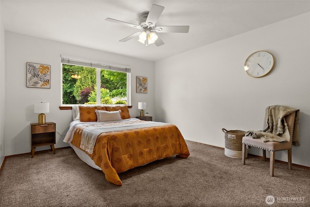 7207 Lakeside St SW, Olympia, WA 98512 - carpeted bedroom with baseboards and a ceiling fan