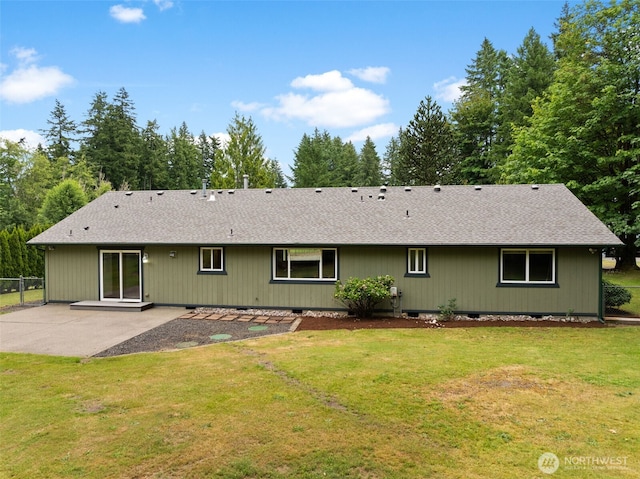 7207 Lakeside St SW, Olympia, WA 98512 - rear view of house with a patio area and roof with shingles