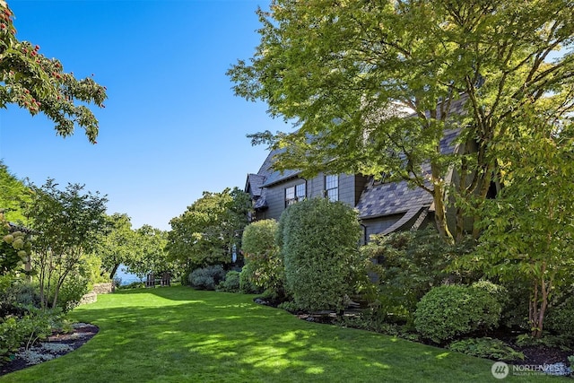 view of grassy yard