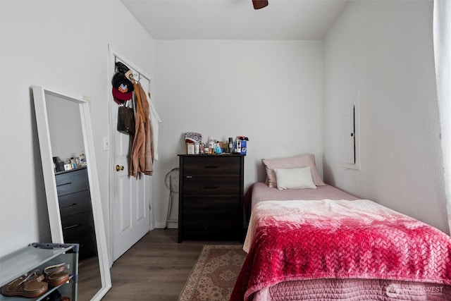 755 S Chelan Ave, Wenatchee, WA 98801 - bedroom featuring wood finished floors and ceiling fan