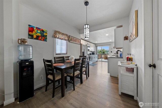 755 S Chelan Ave, Wenatchee, WA 98801 - dining area featuring wood finished floors and recessed lighting