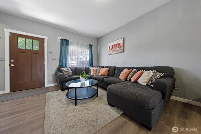 755 S Chelan Ave, Wenatchee, WA 98801 - living room with wood finished floors and baseboards