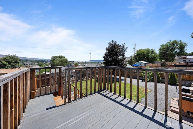 755 S Chelan Ave, Wenatchee, WA 98801 - wooden terrace with a fenced backyard