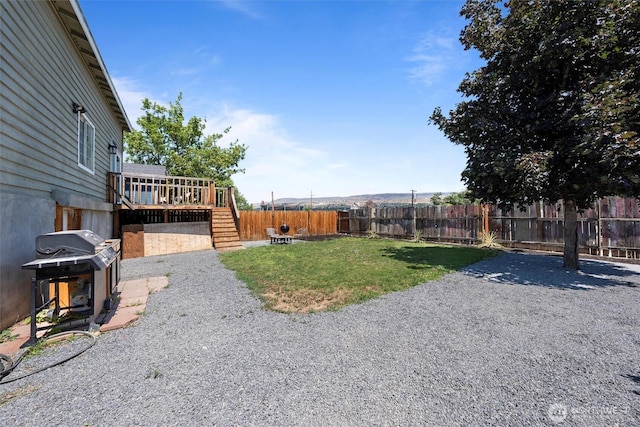 755 S Chelan Ave, Wenatchee, WA 98801 - fenced backyard with a deck and stairway