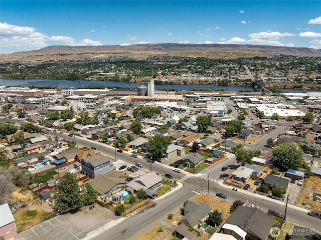 755 S Chelan Ave, Wenatchee, WA 98801 - aerial view of residential area with a water and mountain view and a notable bridge