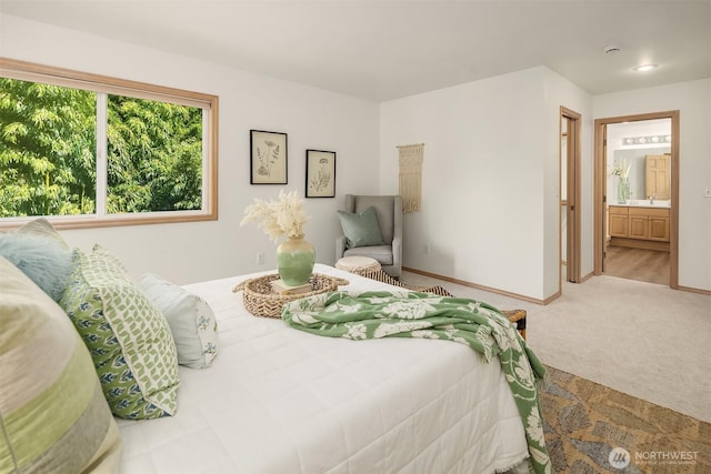 11926 SE 198th Ct, Kent, WA 98031 - carpeted bedroom featuring baseboards and ensuite bathroom