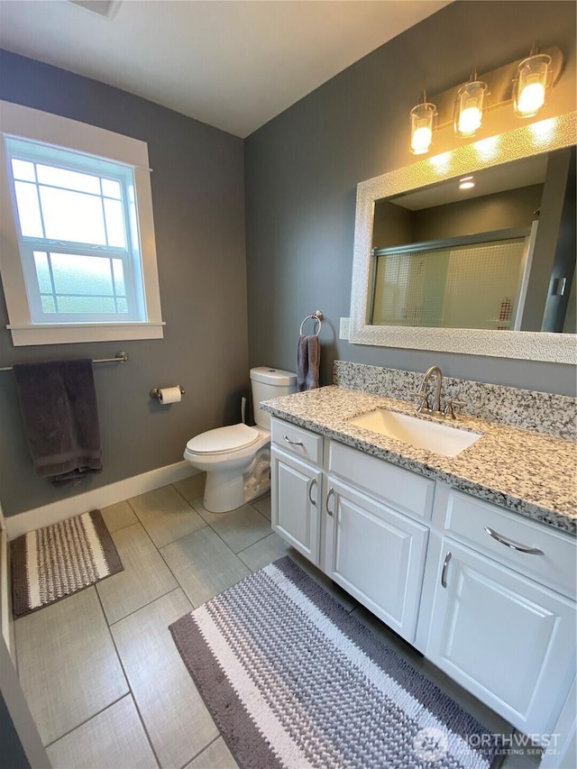 1111 Riverside Ct, Ocean Shores, WA 98569 - bathroom featuring vanity and a stall shower