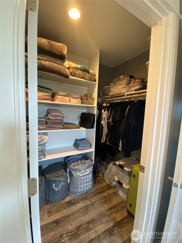 1111 Riverside Ct, Ocean Shores, WA 98569 - spacious closet with wood finished floors