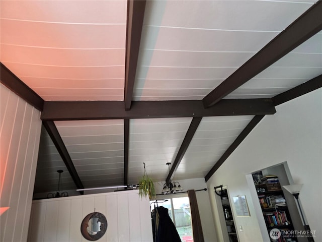 1208 NE 110th St, Seattle, WA 98125 - detailed view of beamed ceiling