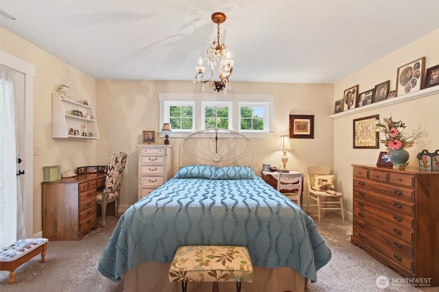 721 Abernathy Creek Rd, Longview, WA 98632 - bedroom with carpet floors and a chandelier