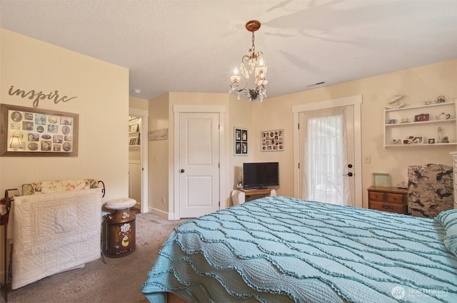 721 Abernathy Creek Rd, Longview, WA 98632 - carpeted bedroom with a chandelier and a closet