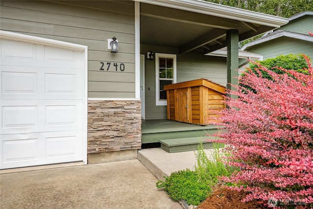 2740 Undine Pl, Bellingham, WA 98226 - property entrance with stone siding and a porch