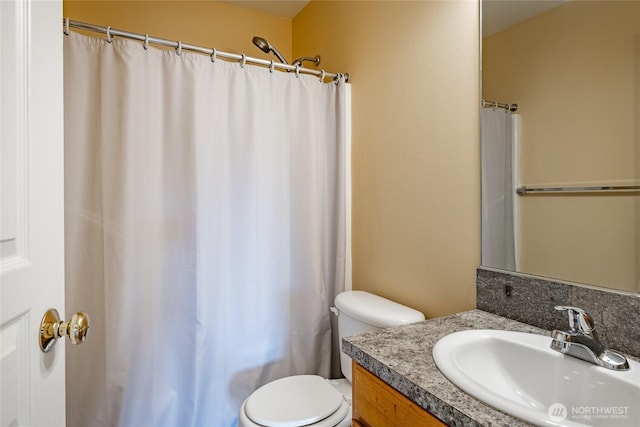 2740 Undine Pl, Bellingham, WA 98226 - bathroom featuring vanity and a shower with shower curtain