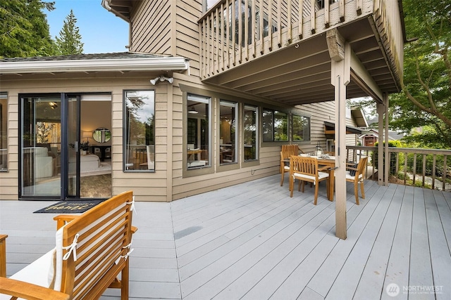 26710 NE Stephens St, Duvall, WA 98019 - wooden deck featuring outdoor dining space