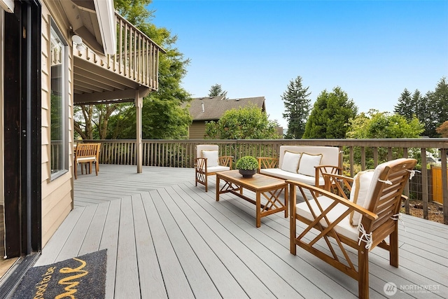26710 NE Stephens St, Duvall, WA 98019 - wooden deck featuring an outdoor living space