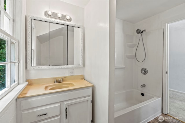 2809 Nichols Blvd, Longview, WA 98632 - bathroom with vanity and bathtub / shower combination