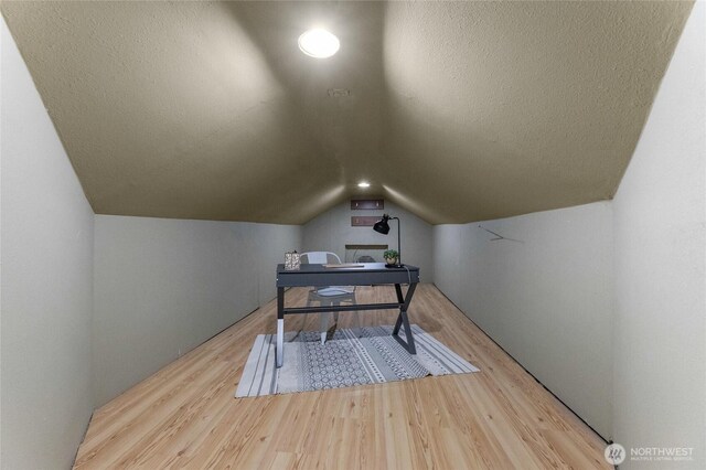 256 & St, Buckley, WA 98321 - home office featuring lofted ceiling and wood finished floors