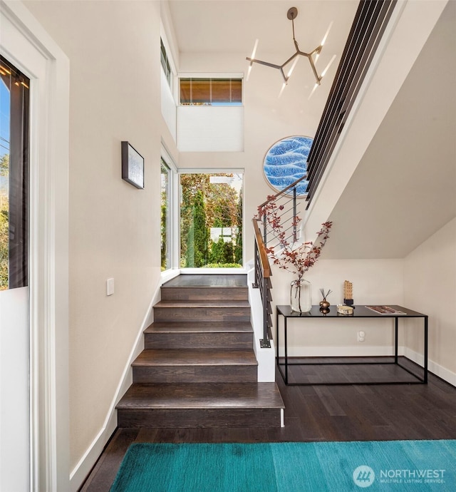 3003 Mountain View Ave N, Renton, WA 98056 - stairway featuring wood finished floors and baseboards