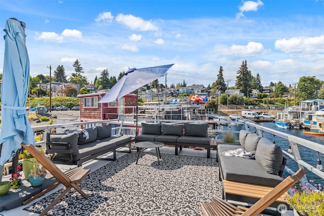 2401 N Northlake Way Unit F6, Seattle, WA 98103 - view of patio featuring outdoor lounge area