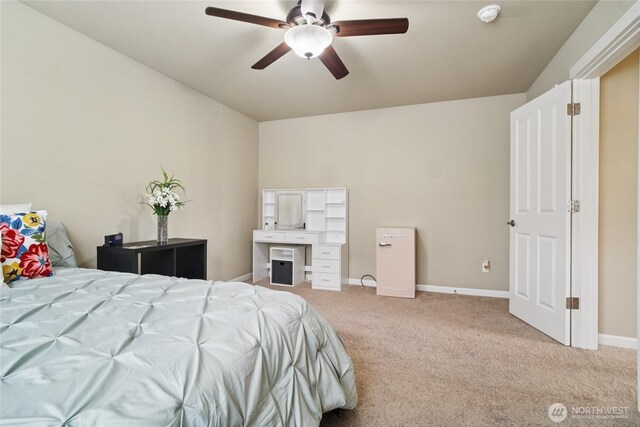 13712 Big Sky Dr E, Bonney Lake, WA 98391 - bedroom featuring carpet flooring and ceiling fan