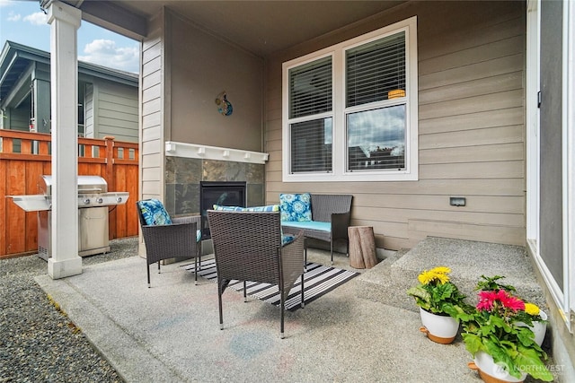 13712 Big Sky Dr E, Bonney Lake, WA 98391 - view of patio featuring a grill and an outdoor hangout area