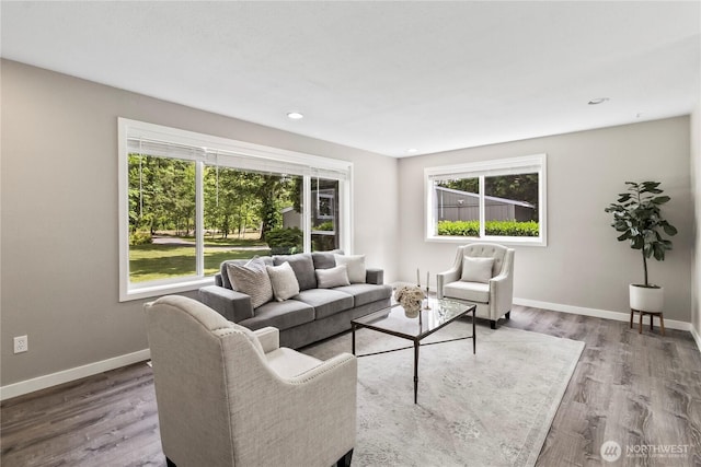 1535 Ten Mile Rd, Everson, WA 98247 - living area with wood finished floors and recessed lighting